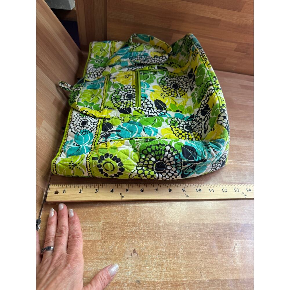Vera Bradley Laptop Travel Tote in the "Limes Up" pattern. - Picture 6 of 13